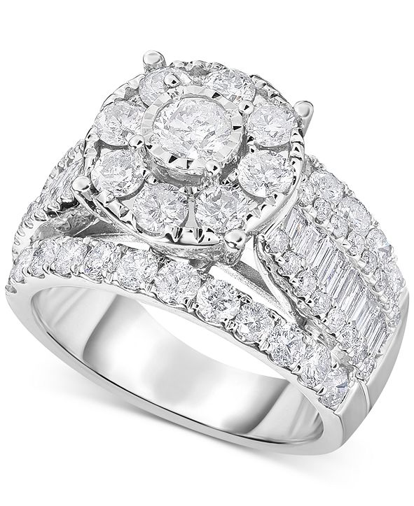 TruMiracle Diamond Engagement Ring (3 ct. t.w.) in 14k White Gold ...