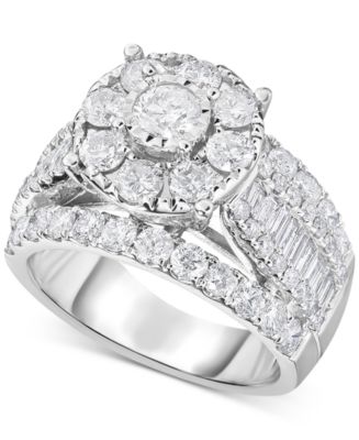 TruMiracle Diamond Engagement Ring (3 ct. t.w.) in 14k White Gold - Macy's