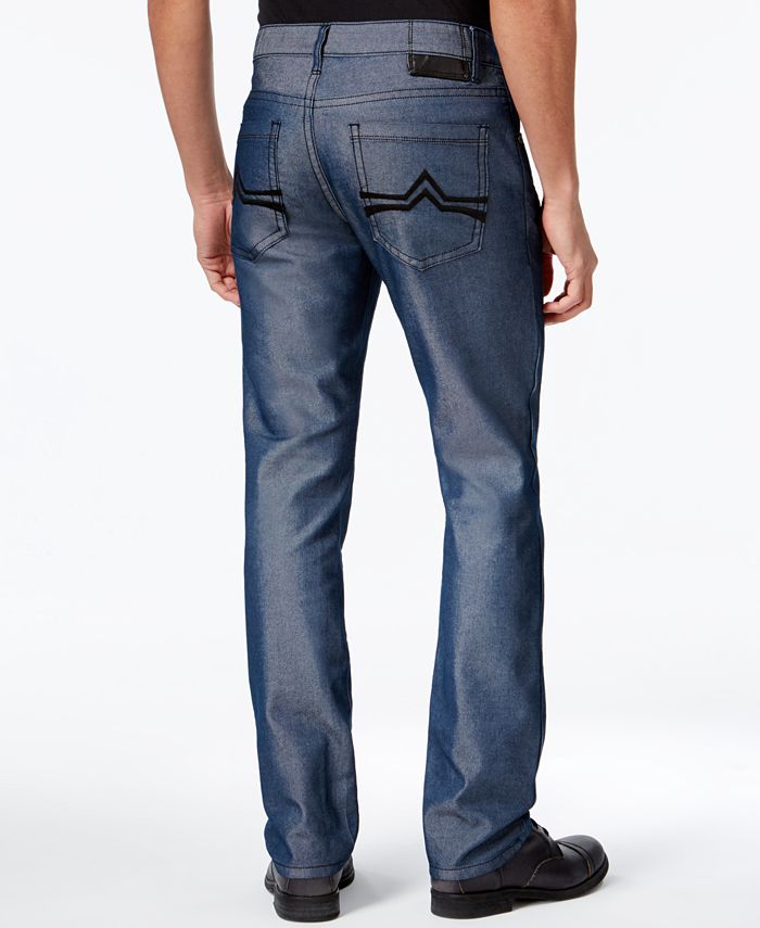 INC International Concepts I.N.C. Men's Slim Straight Fit Navy Chambray ...