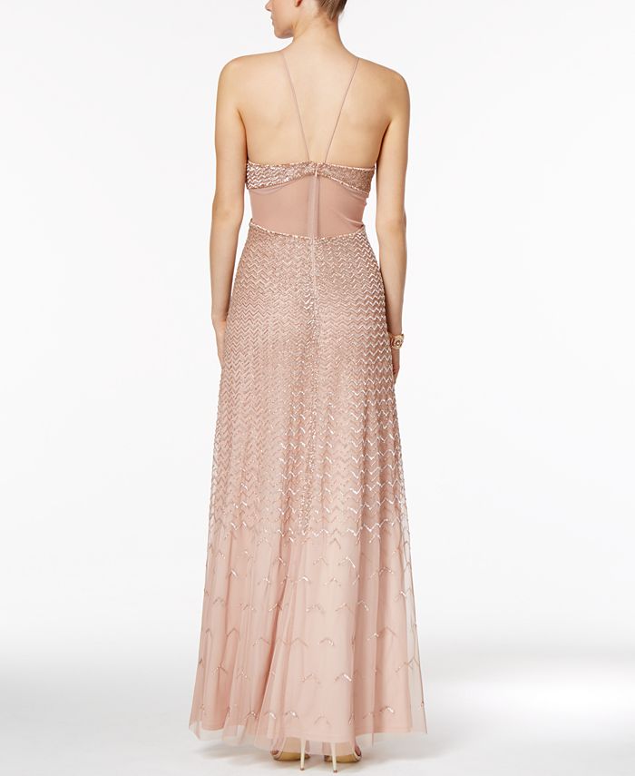 adrianna papell beaded halter