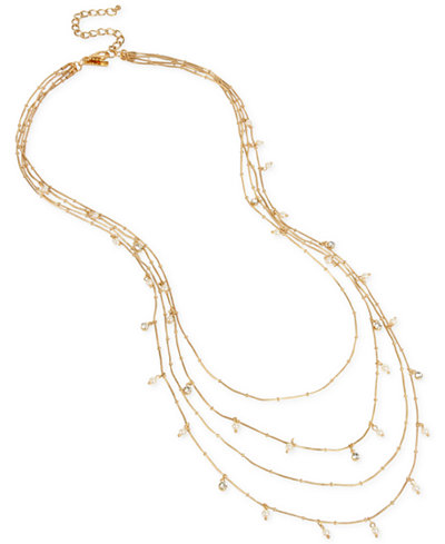 M. Haskell for INC International Concepts Bead and Crystal Long Layer Necklace, Only at Macy's