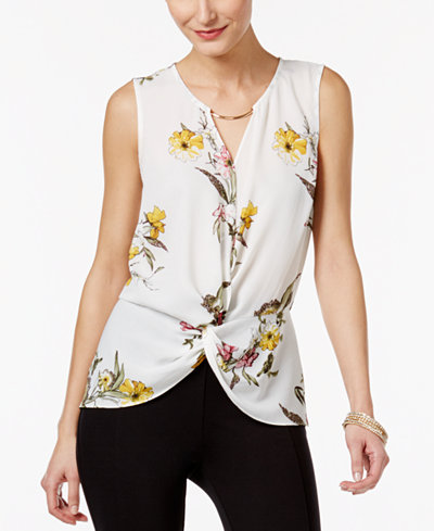 Thalia Sodi High-Low Hardware Top, Only at Macy's