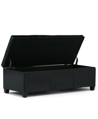 Easton Faux Leather Rectangular Storage Ottoman