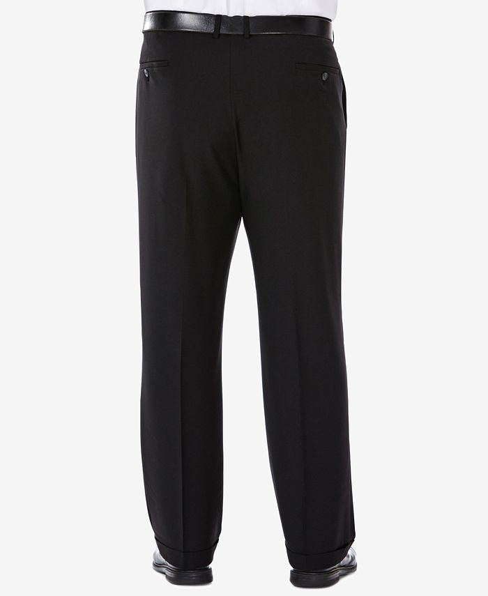 Haggar Men's Big & Tall Eclo Stria ClassicFit Pleated Hidden