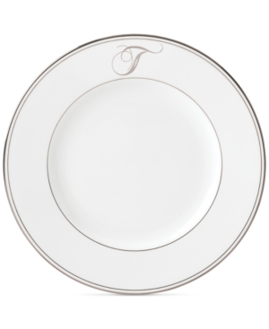 Lenox Federal Platinum Monogram Dinner Plate Script Letters