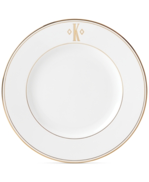 Lenox Federal Gold Monogram Dinner Plate Block Letters