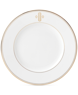 Lenox Federal Gold Monogram Dinner Plate Block Letters