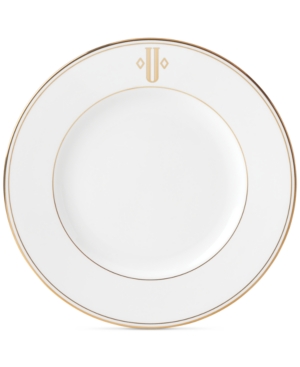 Lenox Federal Gold Monogram Dinner Plate Block Letters