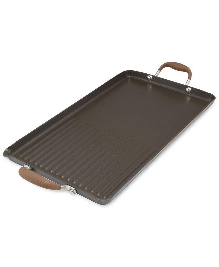 Anolon Advanced Bronze 10" x 18" Double Burner Griddle and Grill Pan