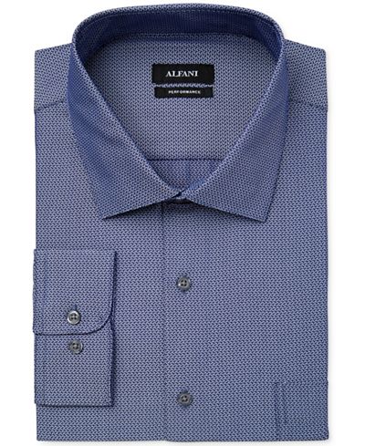 Alfani BLACK Men's Big and Tall Fitted Fit Performance Blue Texture ...