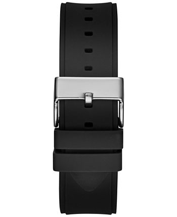 GUESS Men s Connect Black Silicone Strap Smart Watch 45mm C0001G4 Macy s