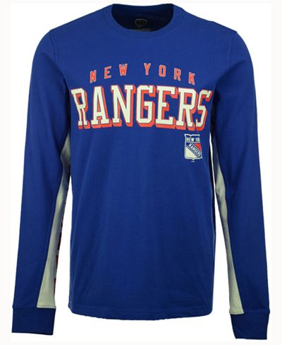 G-III Sports Men's New York Rangers Hands High Front Four Long Sleeve T-Shirt