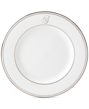 Lenox Federal Platinum Monogram Salad Plate Script Letters