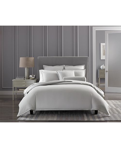 Hotel Collection CLOSEOUT! Ladder Stitch Pique Grey Duvet Covers