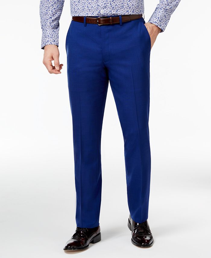 Tallia Men's Slim-Fit Blue Neat Suit & Reviews - Suits & Tuxedos - Men ...
