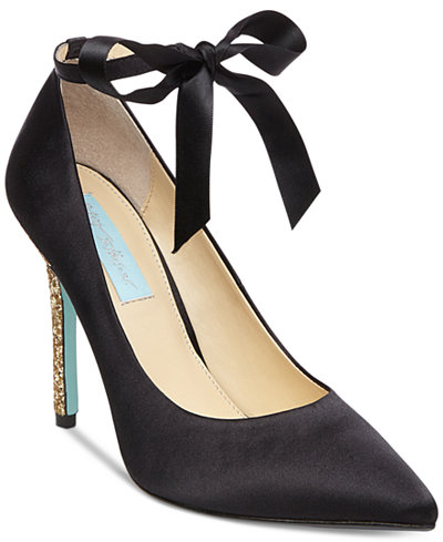 Blue By Betsey Johnson Bri Ankle-Tie Evening Pumps