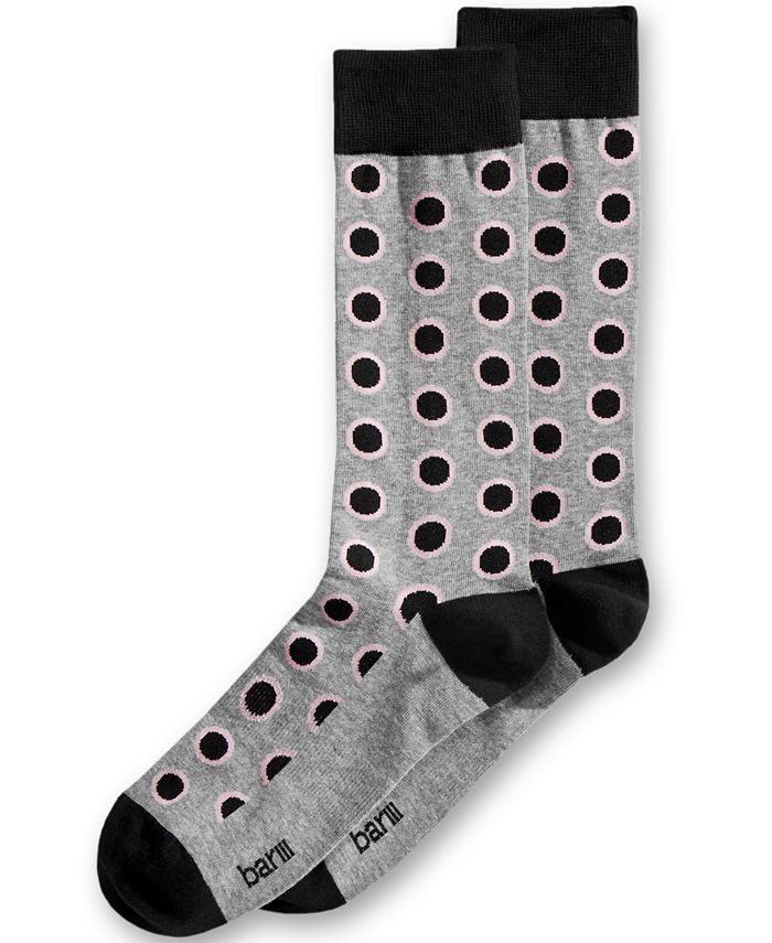 Bar III Men's Seamless Toe Patterned Pop Dot Dress Socks, Created for