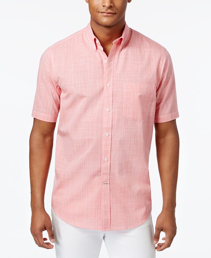 Club Room Men's Short-Sleeve Shirt with Pocket, Created for Macy's - Macy's