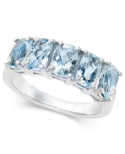 Macy's Aquamarine Ring (23/4 ct. t.w.) in Sterling Silver & Reviews