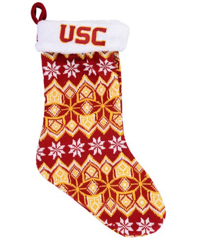Forever Collectibles USC Trojans Ugly Sweater Knit Team Stocking