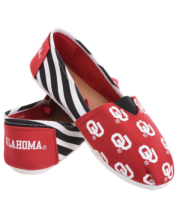 Forever Collectibles Oklahoma Sooners Canvas Stripe Shoe - Macy's