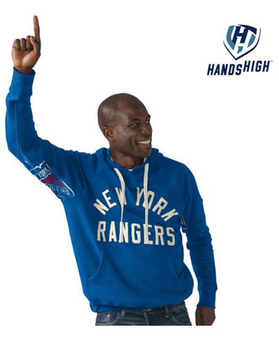 G-III Sports Men's New York Rangers Hands High Motion Hooded Sweatshirt