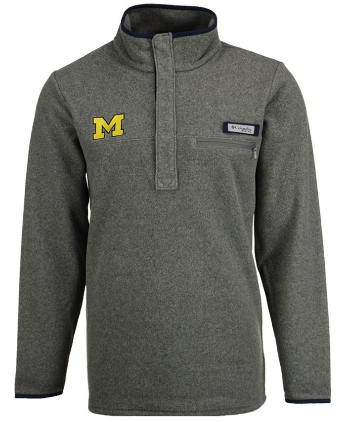 Columbia Men's Michigan Wolverines Harborside Fleece Pullover Macy's