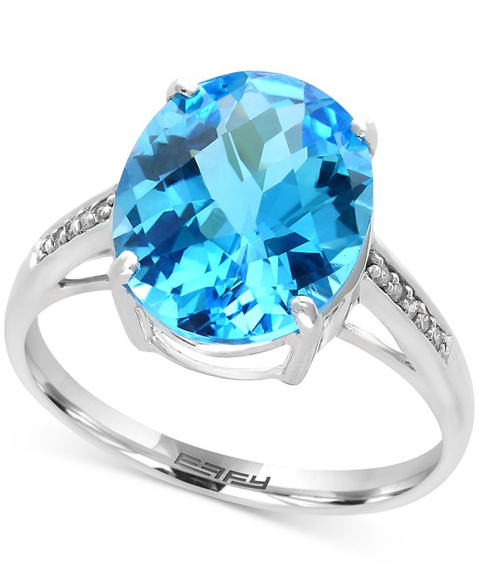 EFFY Collection EFFY® Ocean Bleu Blue Topaz (6 ct. t.w.) and Diamond ...