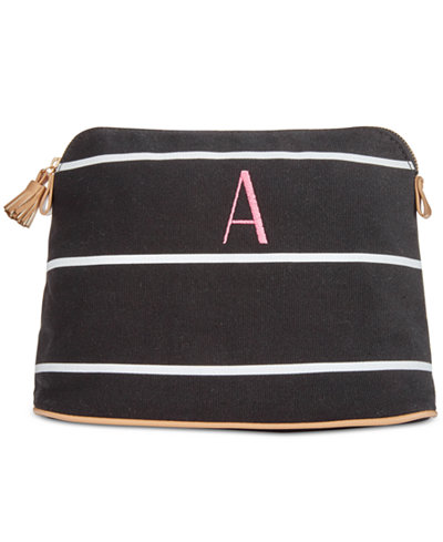 Cathy's Concepts Personalized Black Striped Cosmetic Bag