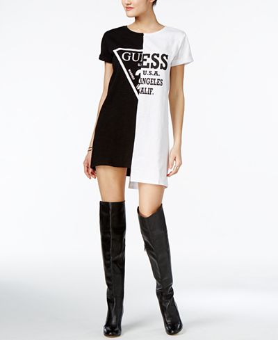  GUESS  ORIGINALS Cotton Logo T Shirt  Dress  Dresses  