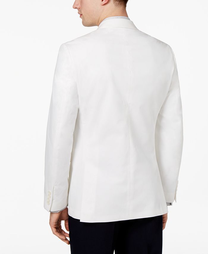 Bar III Men's Slim-Fit White Cotton Dinner Jacket, Created for Macy's ...