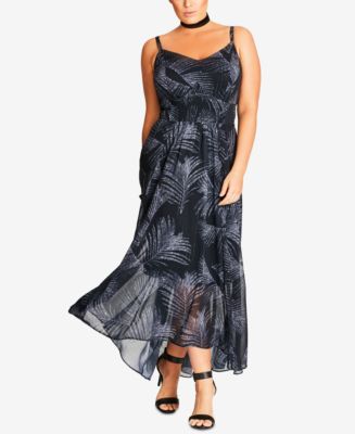City Chic Trendy Plus Size Printed Maxi Dress - Macy's