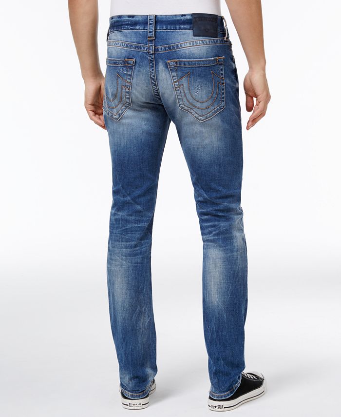 True Religion Men's Rocco No Flap Ripped Skinny-Fit Stretch Jeans ...