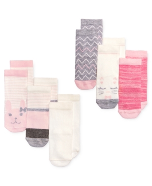 image of First Impressions Baby Girls 6-Pk. Crew Socks, Created for Macy-s
