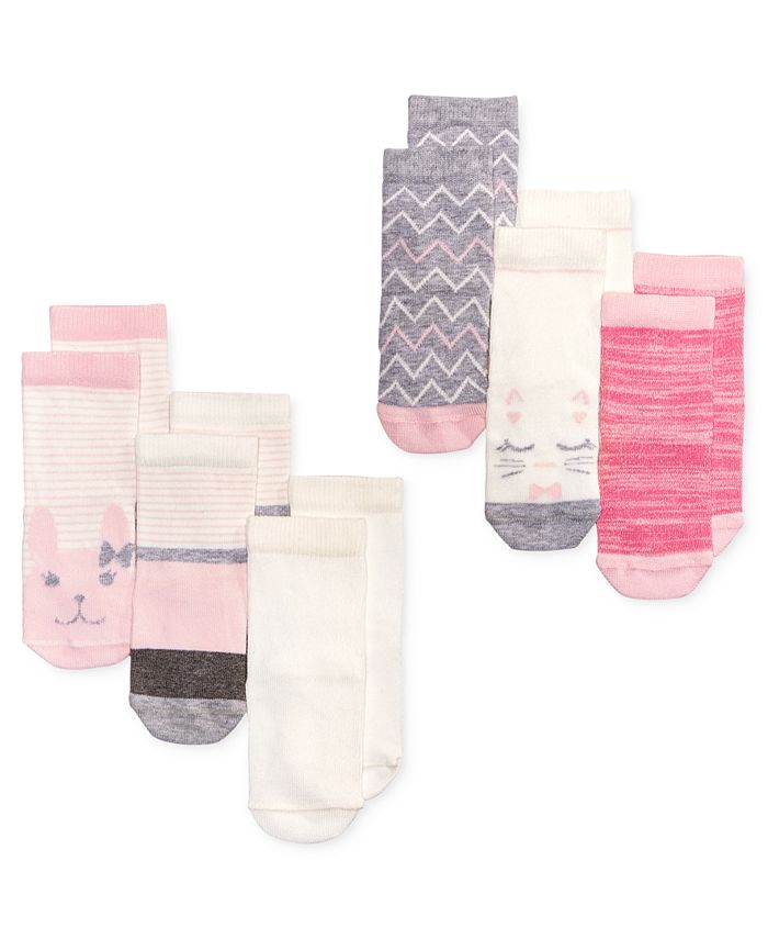 First Impressions Baby Girls 6Pk. Crew Socks, Created for Macy's
