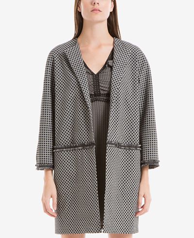 Max Studio London Frayed Car Coat