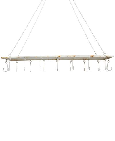 Tin Hanging Shelf with Hooks