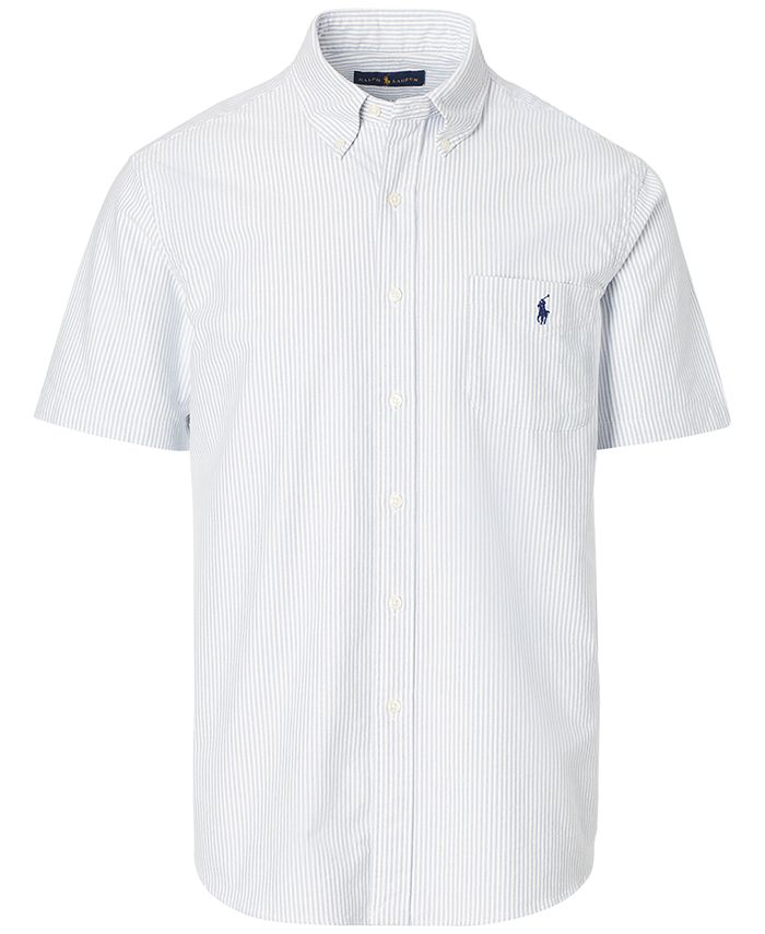 Polo Ralph Lauren Men's Big & Tall Striped Oxford Sport Shirt - Macy's