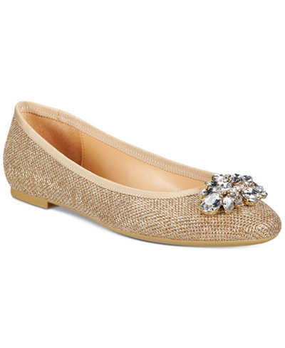 Jewel Badgley Mischka Cabella Evening Flats - Flats - Shoes - Macy's