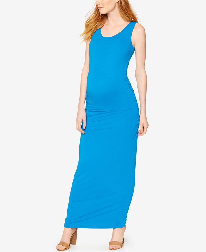 Isabella Oliver Maternity Cap-Sleeve Maxi Dress - Macy's