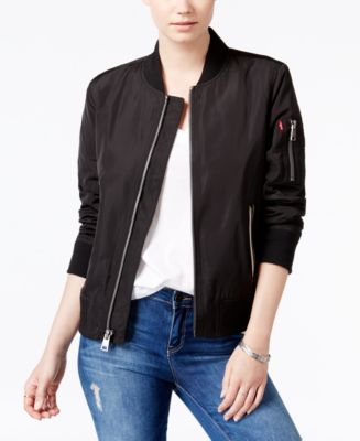 Levi's Zip-Detail Bomber Jacket - Jackets - Women - Macy's