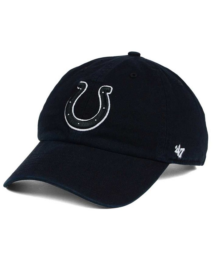 '47 Brand Indianapolis Colts Black and White CLEAN UP Cap & Reviews ...