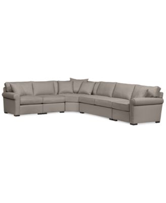 Astra 5-Pc. L Shaped Fabric Sectional - Custom Colors Created for Macys