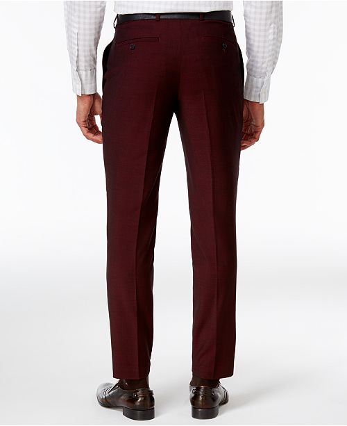 INC International Concepts I.N.C. Men's SlimFit Burgundy Pants