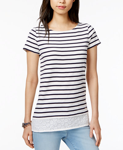 Tommy Hilfiger Cotton Layered-Look Top