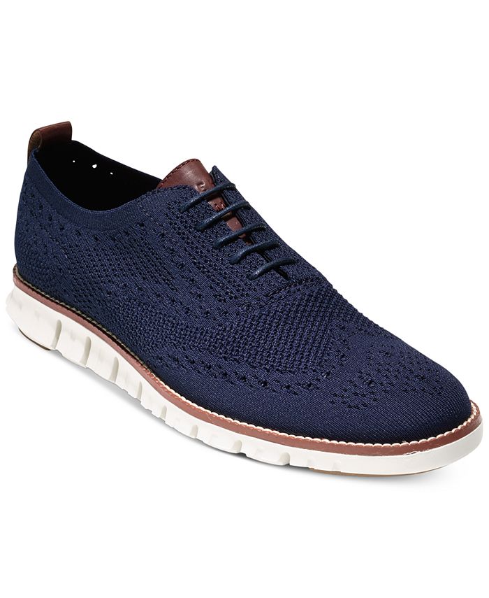 Cole Haan Miles Wingtip Oxford Slip-Resistant Shoes (Blue)