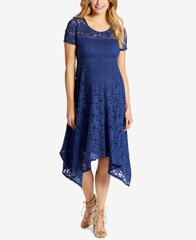 Motherhood Maternity Handkerchief-Hem Dress