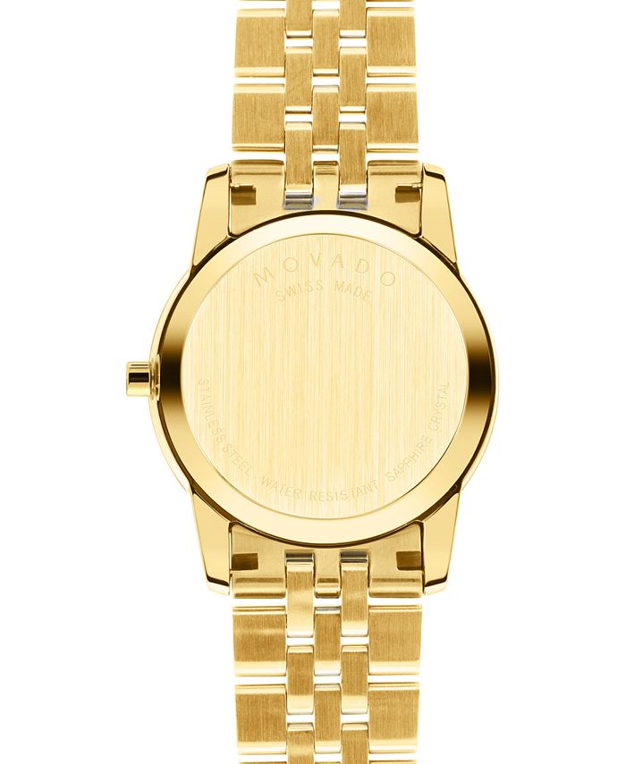 Movado Women's Swiss Museum Classic Gold PVD Stainless Steel Bracelet ...