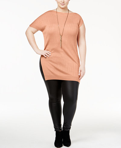 WHITESPACE Trendy Plus Size Fitted Tunic