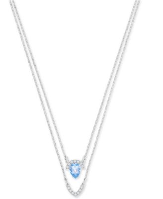 Swarovski - Rose Gold-Tone Crystal Double Layer Pendant Necklace